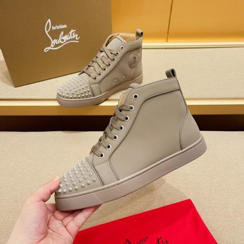 Cheap Christian Louboutin High Top Shoes For Men #1209934 Replica Wholesale [$85.00 USD] [ITEM#1209934] on Replica Christian Louboutin High Top Shoes