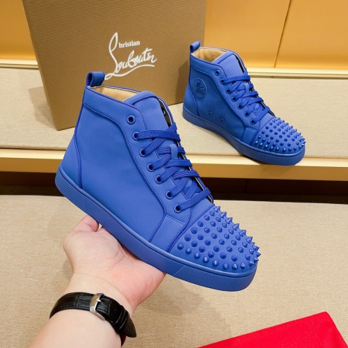 Cheap Christian Louboutin High Top Shoes For Men #1209935 Replica Wholesale [$85.00 USD] [ITEM#1209935] on Replica Christian Louboutin High Top Shoes