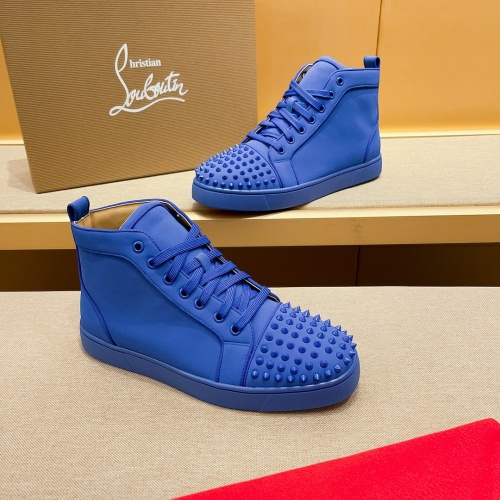 Cheap Christian Louboutin High Top Shoes For Men #1209935 Replica Wholesale [$85.00 USD] [ITEM#1209935] on Replica Christian Louboutin High Top Shoes