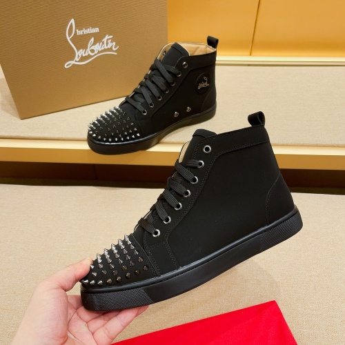 Cheap Christian Louboutin High Top Shoes For Men #1209936 Replica Wholesale [$85.00 USD] [ITEM#1209936] on Replica Christian Louboutin High Top Shoes