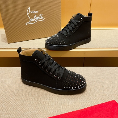 Cheap Christian Louboutin High Top Shoes For Men #1209936 Replica Wholesale [$85.00 USD] [ITEM#1209936] on Replica Christian Louboutin High Top Shoes