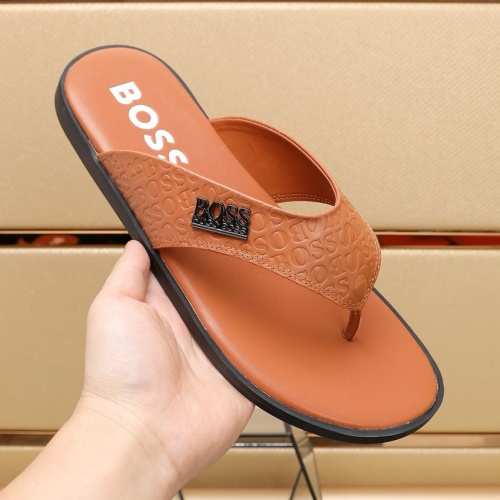 Cheap Boss Slippers For Men #1209937 Replica Wholesale [$64.00 USD] [ITEM#1209937] on Replica Boss Slippers