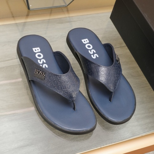 Cheap Boss Slippers For Men #1209938 Replica Wholesale [$64.00 USD] [ITEM#1209938] on Replica Boss Slippers