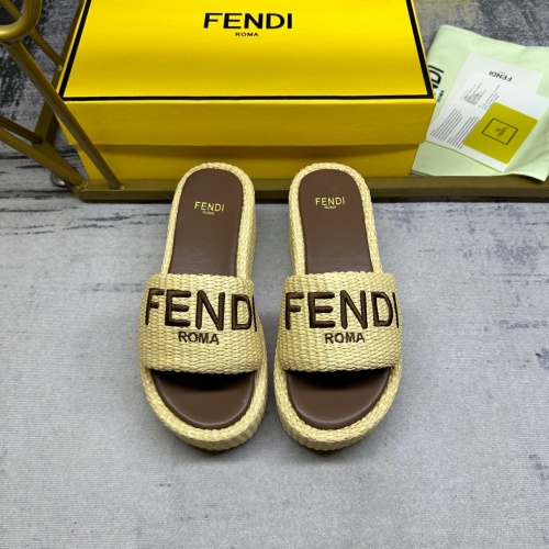 Cheap Fendi Slippers For Women #1210007 Replica Wholesale [$88.00 USD] [ITEM#1210007] on Replica Fendi Slippers