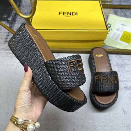 Cheap Fendi Slippers For Women #1210008 Replica Wholesale [$88.00 USD] [ITEM#1210008] on Replica Fendi Slippers