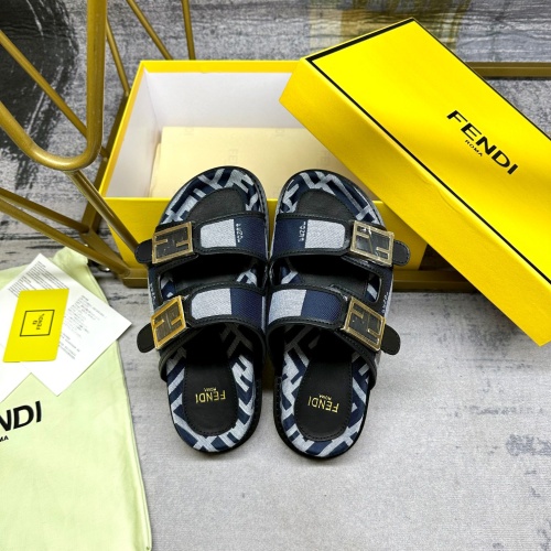 Cheap Fendi Slippers For Men #1210021 Replica Wholesale [$85.00 USD] [ITEM#1210021] on Replica Fendi Slippers