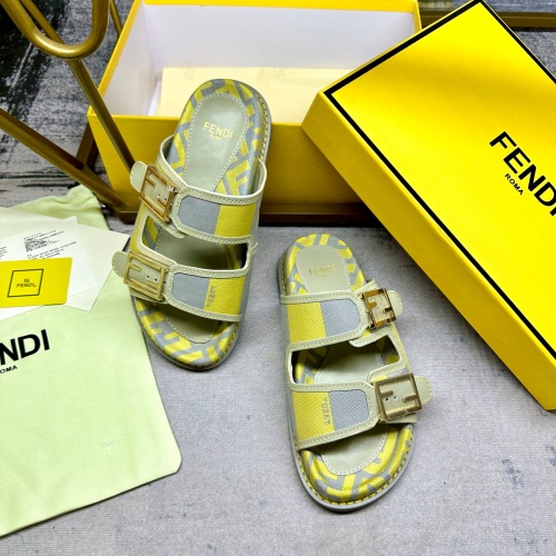 Cheap Fendi Slippers For Women #1210022 Replica Wholesale [$85.00 USD] [ITEM#1210022] on Replica Fendi Slippers