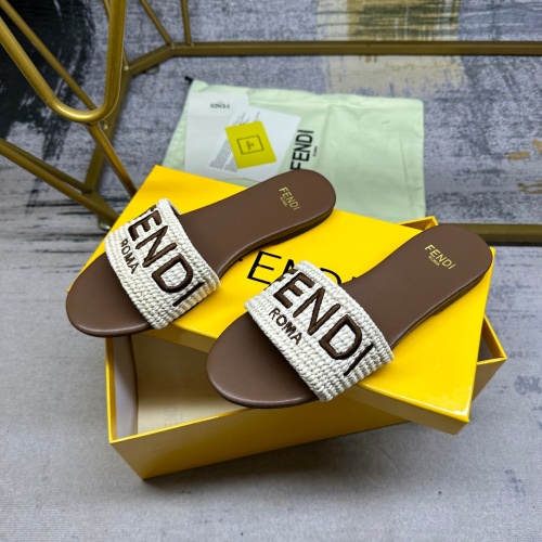 Cheap Fendi Slippers For Women #1210028 Replica Wholesale [$80.00 USD] [ITEM#1210028] on Replica Fendi Slippers