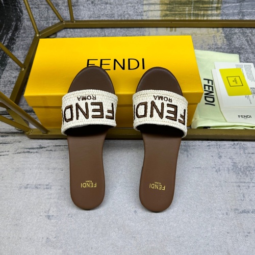 Cheap Fendi Slippers For Women #1210028 Replica Wholesale [$80.00 USD] [ITEM#1210028] on Replica Fendi Slippers