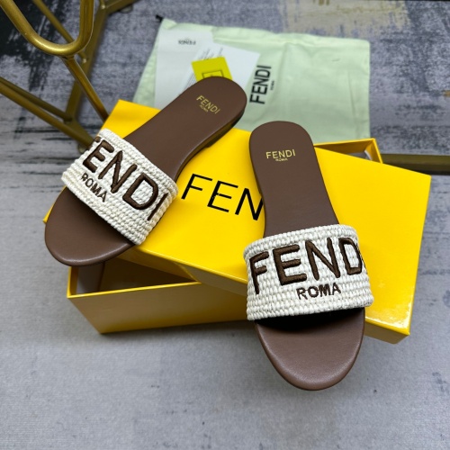 Cheap Fendi Slippers For Women #1210028 Replica Wholesale [$80.00 USD] [ITEM#1210028] on Replica Fendi Slippers