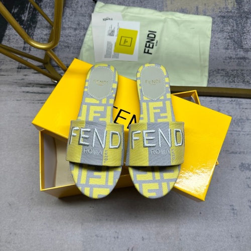 Cheap Fendi Slippers For Women #1210035 Replica Wholesale [$82.00 USD] [ITEM#1210035] on Replica Fendi Slippers