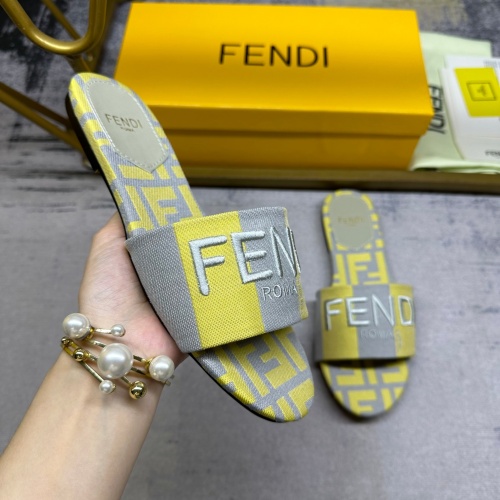 Cheap Fendi Slippers For Women #1210035 Replica Wholesale [$82.00 USD] [ITEM#1210035] on Replica Fendi Slippers