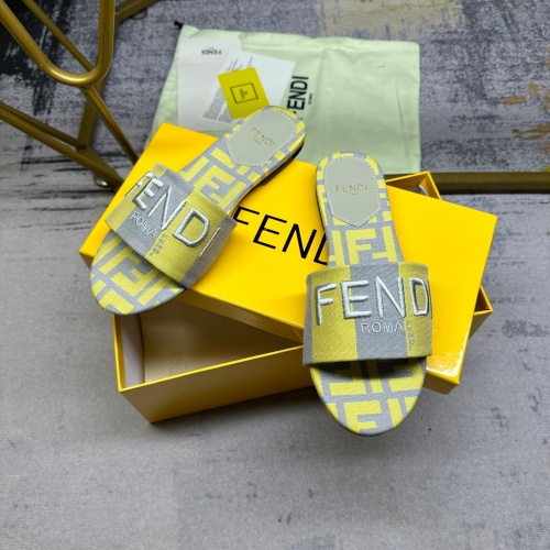 Cheap Fendi Slippers For Women #1210035 Replica Wholesale [$82.00 USD] [ITEM#1210035] on Replica Fendi Slippers