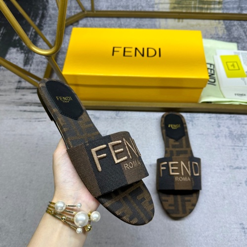 Cheap Fendi Slippers For Women #1210036 Replica Wholesale [$82.00 USD] [ITEM#1210036] on Replica Fendi Slippers