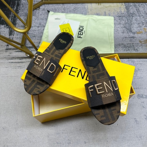 Cheap Fendi Slippers For Women #1210036 Replica Wholesale [$82.00 USD] [ITEM#1210036] on Replica Fendi Slippers