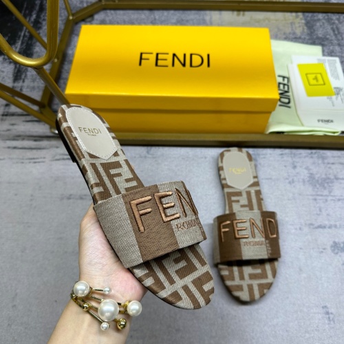 Cheap Fendi Slippers For Women #1210039 Replica Wholesale [$82.00 USD] [ITEM#1210039] on Replica Fendi Slippers