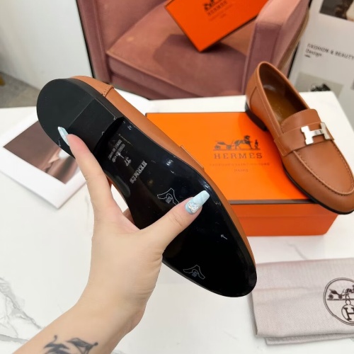 Cheap Hermes Leather Shoes For Women #1210095 Replica Wholesale [$96.00 USD] [ITEM#1210095] on Replica Hermes Leather Shoes