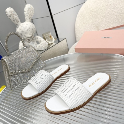 Cheap MIU MIU Slippers For Women #1210193 Replica Wholesale [$82.00 USD] [ITEM#1210193] on Replica MIU MIU Slippers