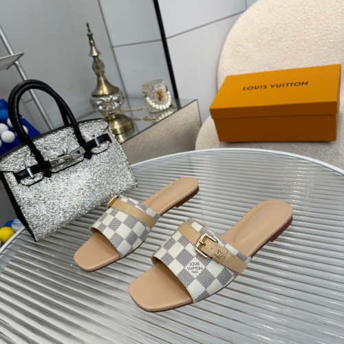 Cheap Louis Vuitton Slippers For Women #1210521 Replica Wholesale [$82.00 USD] [ITEM#1210521] on Replica Louis Vuitton Slippers