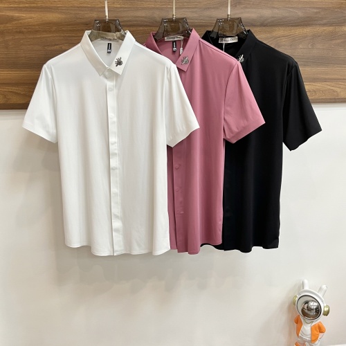 Cheap Christian Dior Shirts Short Sleeved For Men #1210885 Replica Wholesale [$76.00 USD] [ITEM#1210885] on Replica Christian Dior Shirts