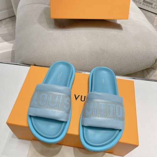 Cheap Louis Vuitton Slippers For Women #1210986 Replica Wholesale [$82.00 USD] [ITEM#1210986] on Replica Louis Vuitton Slippers