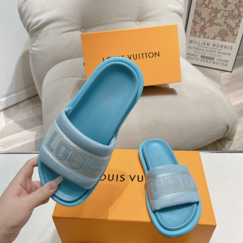 Cheap Louis Vuitton Slippers For Women #1210986 Replica Wholesale [$82.00 USD] [ITEM#1210986] on Replica Louis Vuitton Slippers