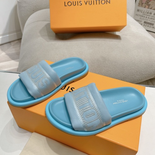 Cheap Louis Vuitton Slippers For Women #1210986 Replica Wholesale [$82.00 USD] [ITEM#1210986] on Replica Louis Vuitton Slippers