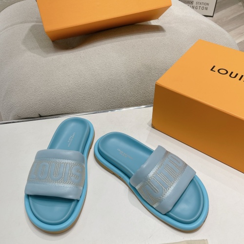 Cheap Louis Vuitton Slippers For Women #1210986 Replica Wholesale [$82.00 USD] [ITEM#1210986] on Replica Louis Vuitton Slippers