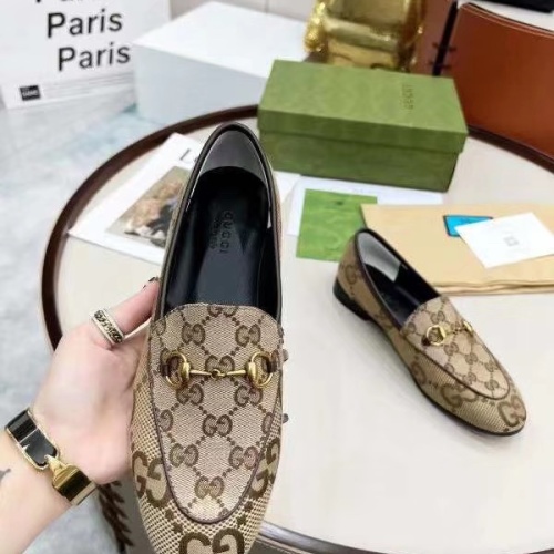 Cheap Gucci Oxfords Shoes For Women #1211282 Replica Wholesale [$96.00 USD] [ITEM#1211282] on Replica Gucci Oxfords Shoes