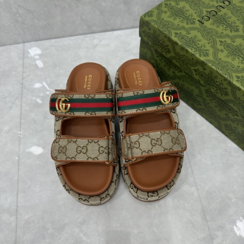 Cheap Gucci Slippers For Women #1211385 Replica Wholesale [$88.00 USD] [ITEM#1211385] on Replica Gucci Slippers