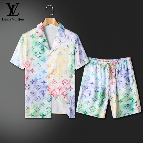 Cheap Louis Vuitton LV Tracksuits Short Sleeved For Men #1211415 Replica Wholesale [$72.00 USD] [ITEM#1211415] on Replica Louis Vuitton LV Tracksuits