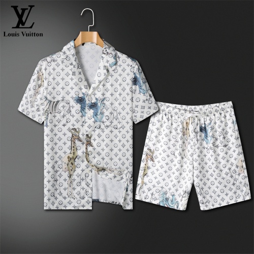 Cheap Louis Vuitton LV Tracksuits Short Sleeved For Men #1211417 Replica Wholesale [$72.00 USD] [ITEM#1211417] on Replica Louis Vuitton LV Tracksuits