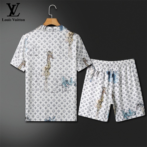 Cheap Louis Vuitton LV Tracksuits Short Sleeved For Men #1211417 Replica Wholesale [$72.00 USD] [ITEM#1211417] on Replica Louis Vuitton LV Tracksuits