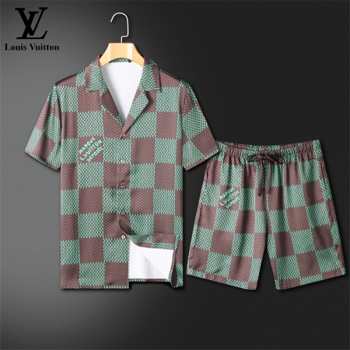 Cheap Louis Vuitton LV Tracksuits Short Sleeved For Men #1211445 Replica Wholesale [$72.00 USD] [ITEM#1211445] on Replica Louis Vuitton LV Tracksuits