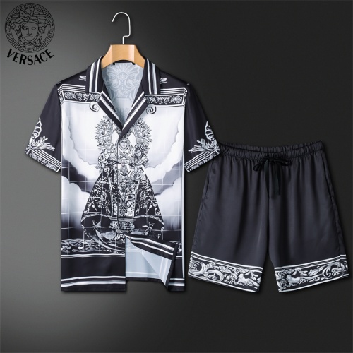 Cheap Versace Tracksuits Short Sleeved For Men #1211454 Replica Wholesale [$72.00 USD] [ITEM#1211454] on Replica Versace Tracksuits