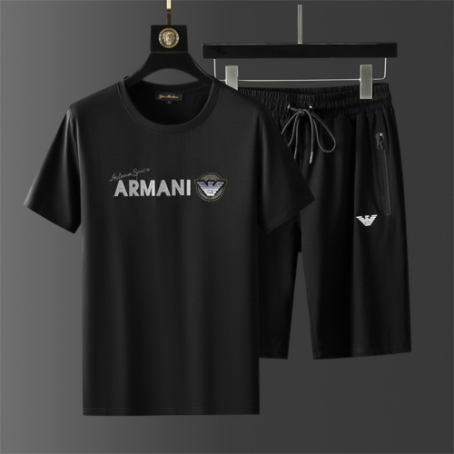 Cheap Armani Tracksuits Short Sleeved For Men #1211470 Replica Wholesale [$64.00 USD] [ITEM#1211470] on Replica Armani Tracksuits