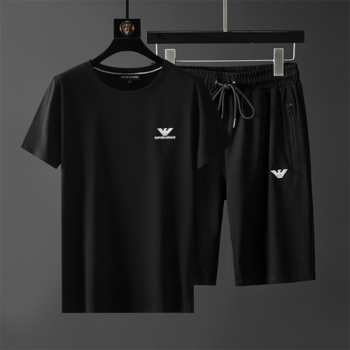 Cheap Armani Tracksuits Short Sleeved For Men #1211489 Replica Wholesale [$64.00 USD] [ITEM#1211489] on Replica Armani Tracksuits