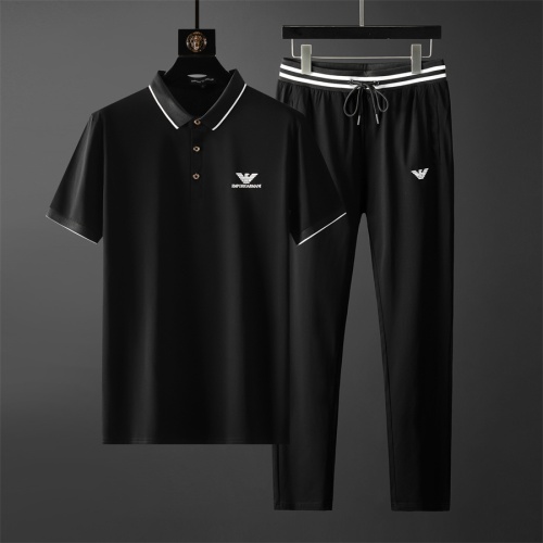 Cheap Armani Tracksuits Short Sleeved For Men #1211537 Replica Wholesale [$72.00 USD] [ITEM#1211537] on Replica Armani Tracksuits