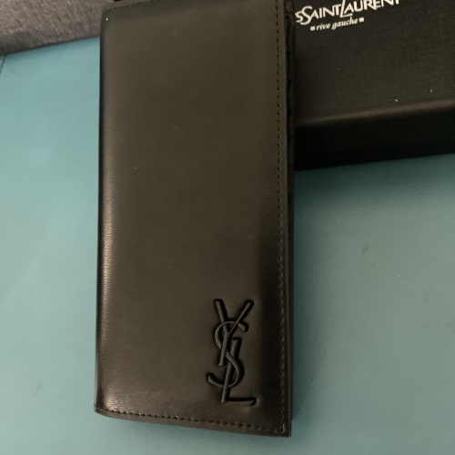 Cheap Yves Saint Laurent YSL Man Wallets In Gold #1211784 Replica Wholesale [$45.00 USD] [ITEM#1211784] on Replica Yves Saint Laurent YSL AAA Man Wallets