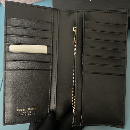 Cheap Yves Saint Laurent YSL Man Wallets In Gold #1211784 Replica Wholesale [$45.00 USD] [ITEM#1211784] on Replica Yves Saint Laurent YSL AAA Man Wallets