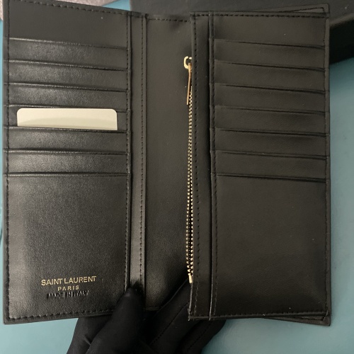 Cheap Yves Saint Laurent YSL Man Wallets In Gold #1211787 Replica Wholesale [$45.00 USD] [ITEM#1211787] on Replica Yves Saint Laurent YSL AAA Man Wallets