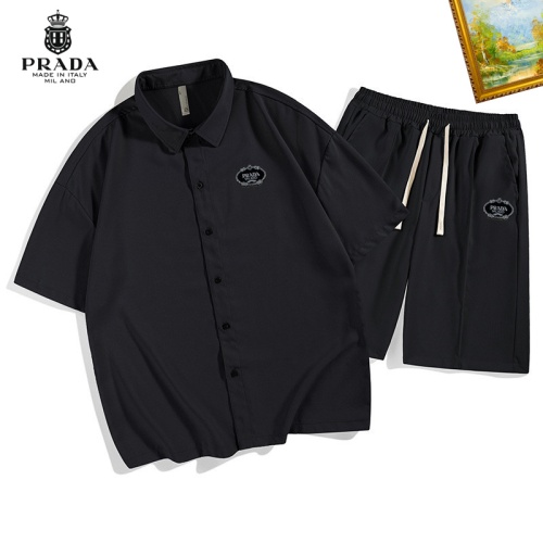 Cheap Prada Tracksuits Short Sleeved For Men #1212022 Replica Wholesale [$48.00 USD] [ITEM#1212022] on Replica Prada Tracksuits