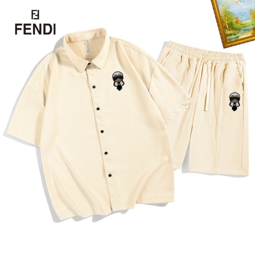 Cheap Fendi Tracksuits Short Sleeved For Men #1212068 Replica Wholesale [$48.00 USD] [ITEM#1212068] on Replica Fendi Tracksuits