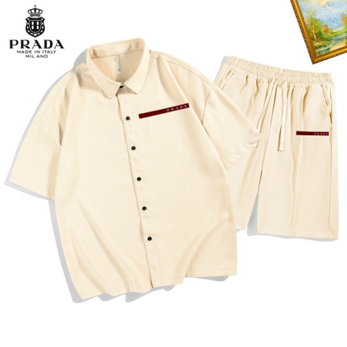 Cheap Prada Tracksuits Short Sleeved For Men #1212078 Replica Wholesale [$48.00 USD] [ITEM#1212078] on Replica Prada Tracksuits