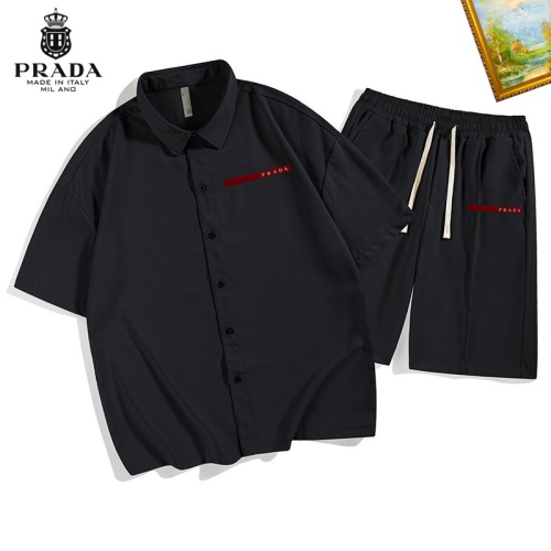 Cheap Prada Tracksuits Short Sleeved For Men #1212081 Replica Wholesale [$48.00 USD] [ITEM#1212081] on Replica Prada Tracksuits