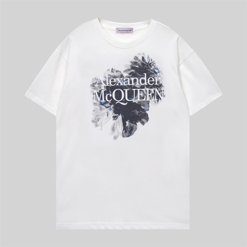 Cheap Alexander McQueen T-shirts Short Sleeved For Unisex #1212211 Replica Wholesale [$32.00 USD] [ITEM#1212211] on Replica Alexander McQueen T-shirts