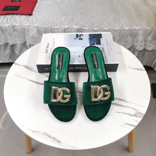 Cheap Dolce &amp; Gabbana D&amp;G Slippers For Women #1213150 Replica Wholesale [$115.00 USD] [ITEM#1213150] on Replica Dolce &amp; Gabbana D&amp;G Slippers