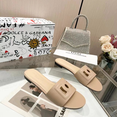 Cheap Dolce &amp; Gabbana D&amp;G Slippers For Women #1213198 Replica Wholesale [$80.00 USD] [ITEM#1213198] on Replica Dolce &amp; Gabbana D&amp;G Slippers