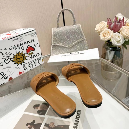 Cheap Dolce &amp; Gabbana D&amp;G Slippers For Women #1213199 Replica Wholesale [$80.00 USD] [ITEM#1213199] on Replica Dolce &amp; Gabbana D&amp;G Slippers