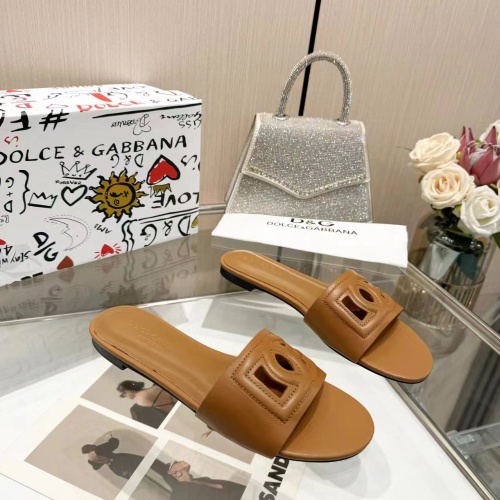 Cheap Dolce &amp; Gabbana D&amp;G Slippers For Women #1213199 Replica Wholesale [$80.00 USD] [ITEM#1213199] on Replica Dolce &amp; Gabbana D&amp;G Slippers